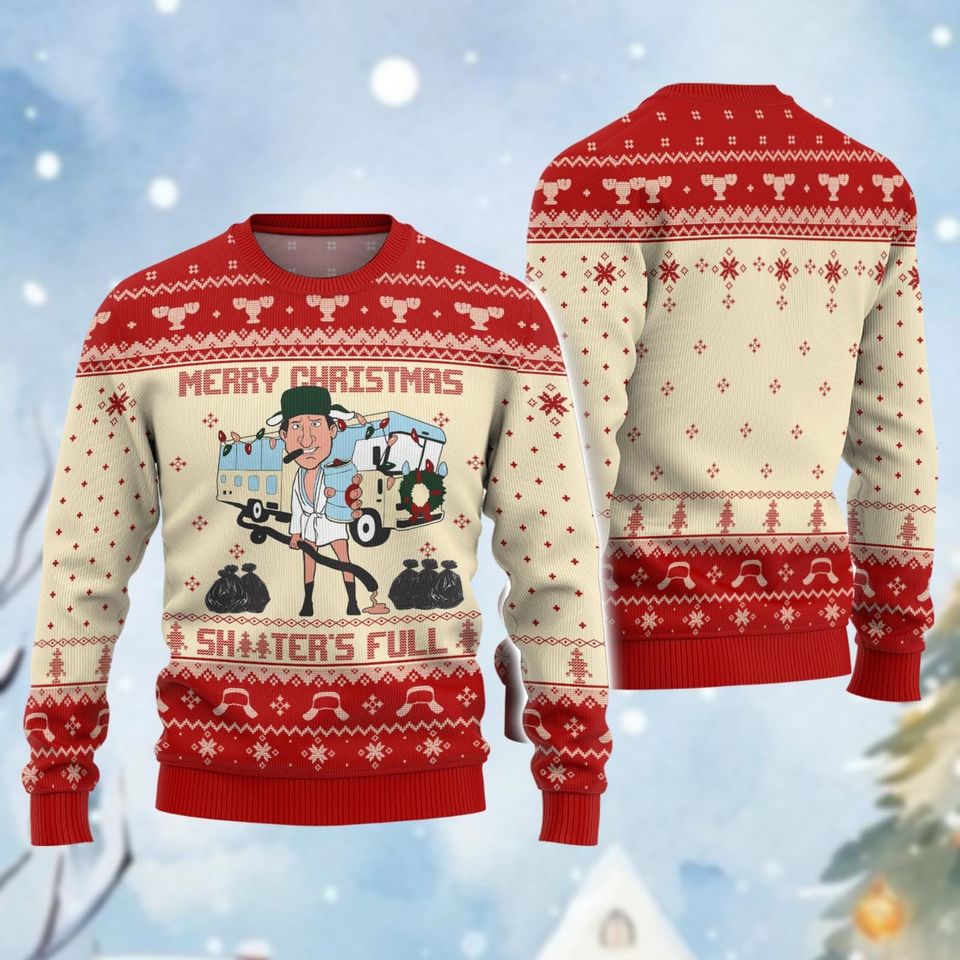 Christmas Shitters Full Ugly Sweater, National Lampoons Christmas Xmas Shirt