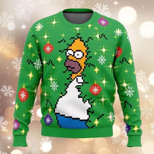 Christmas Simpsonn Ugly Sweater, Homer Simpsonn Christmas Shirt - Image 6