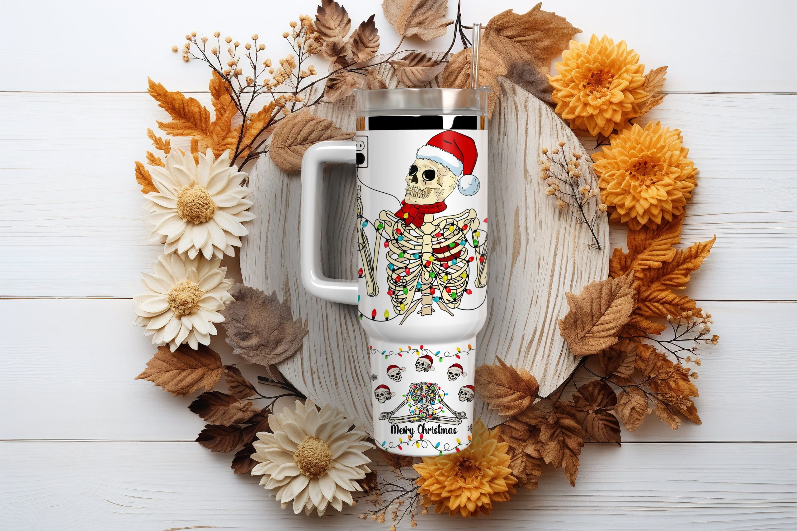 Christmas Skeleton Custom Stanley Cup 40 oz 30 oz Tumbler With HandleTVC2301886