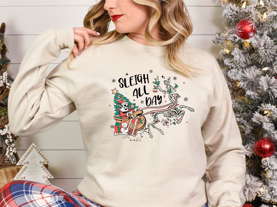 Christmas Skeleton Reindeer Sweatshirt