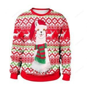 Christmas Snow Camel Ugly Christmas Sweater Adult 3D Funny Matching for family