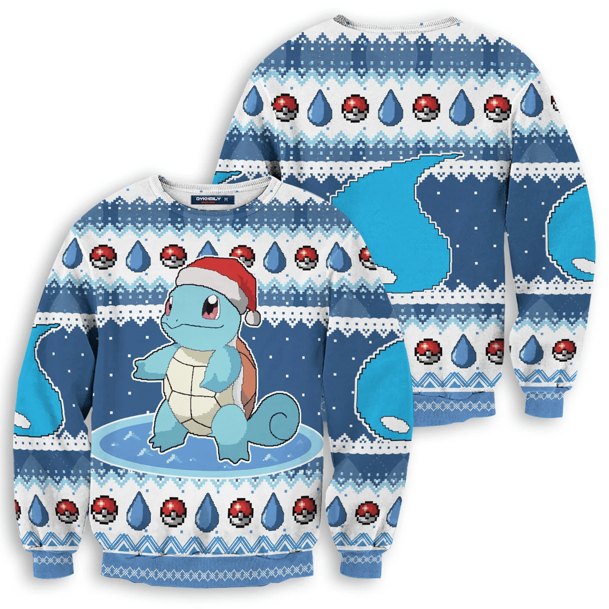 Christmas Squirtle Ugly Christmas Sweater Adult 3D Funny Matching for family