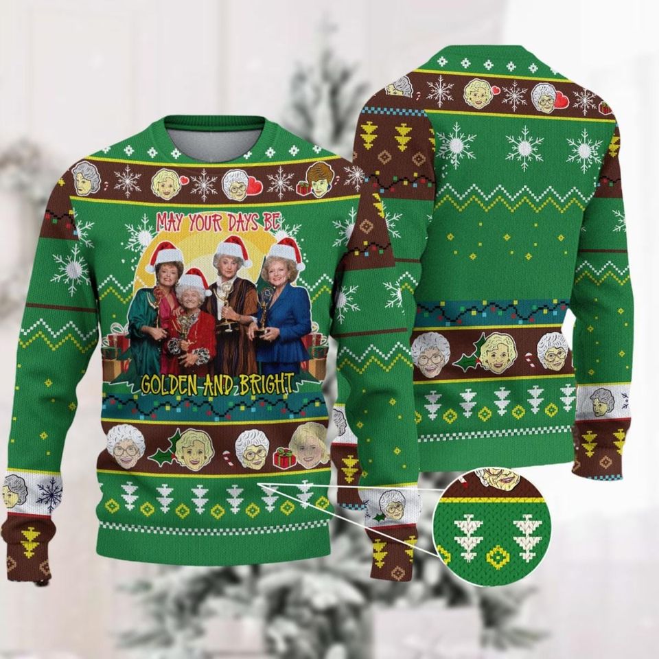 Christmas Stay Golden Ugly Sweater, 80S Tv Sitcom Holiday Sweater, Sweaters For Women