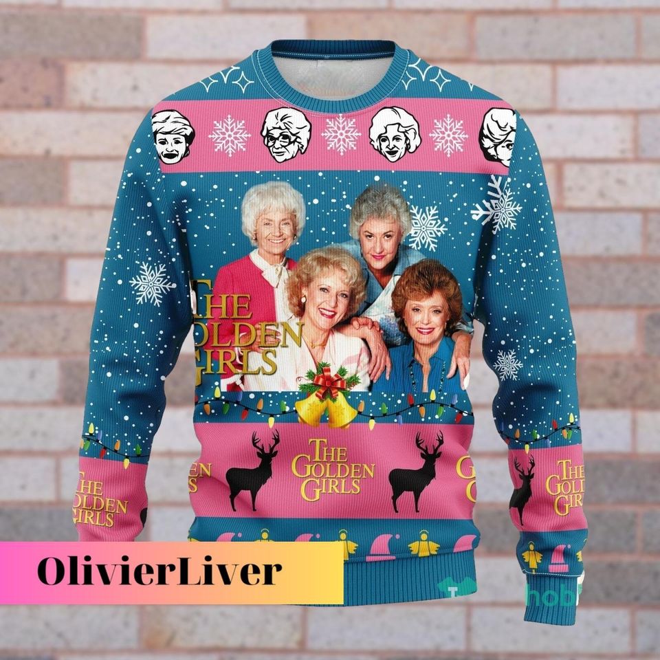 Christmas Stay Golden Ugly Sweater, Stay Golden Shirt - Image 2