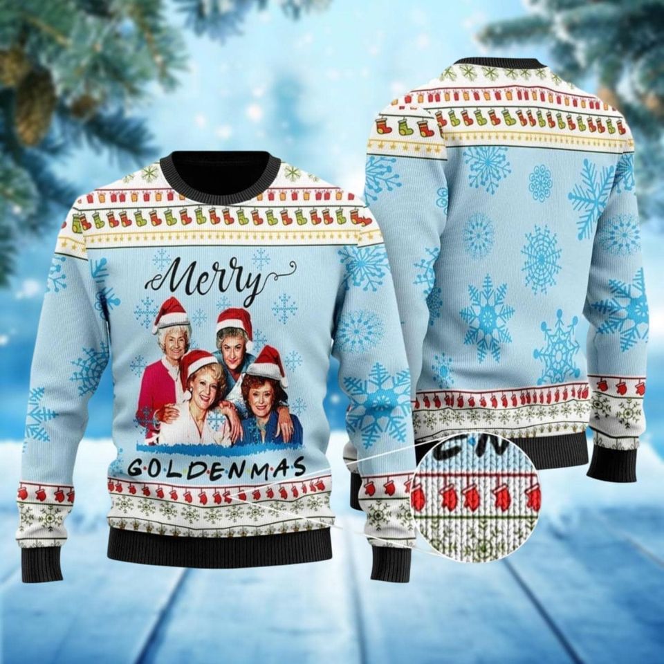 Christmas Stay Golden Ugly Sweater, Stay Golden Xmas Sweater