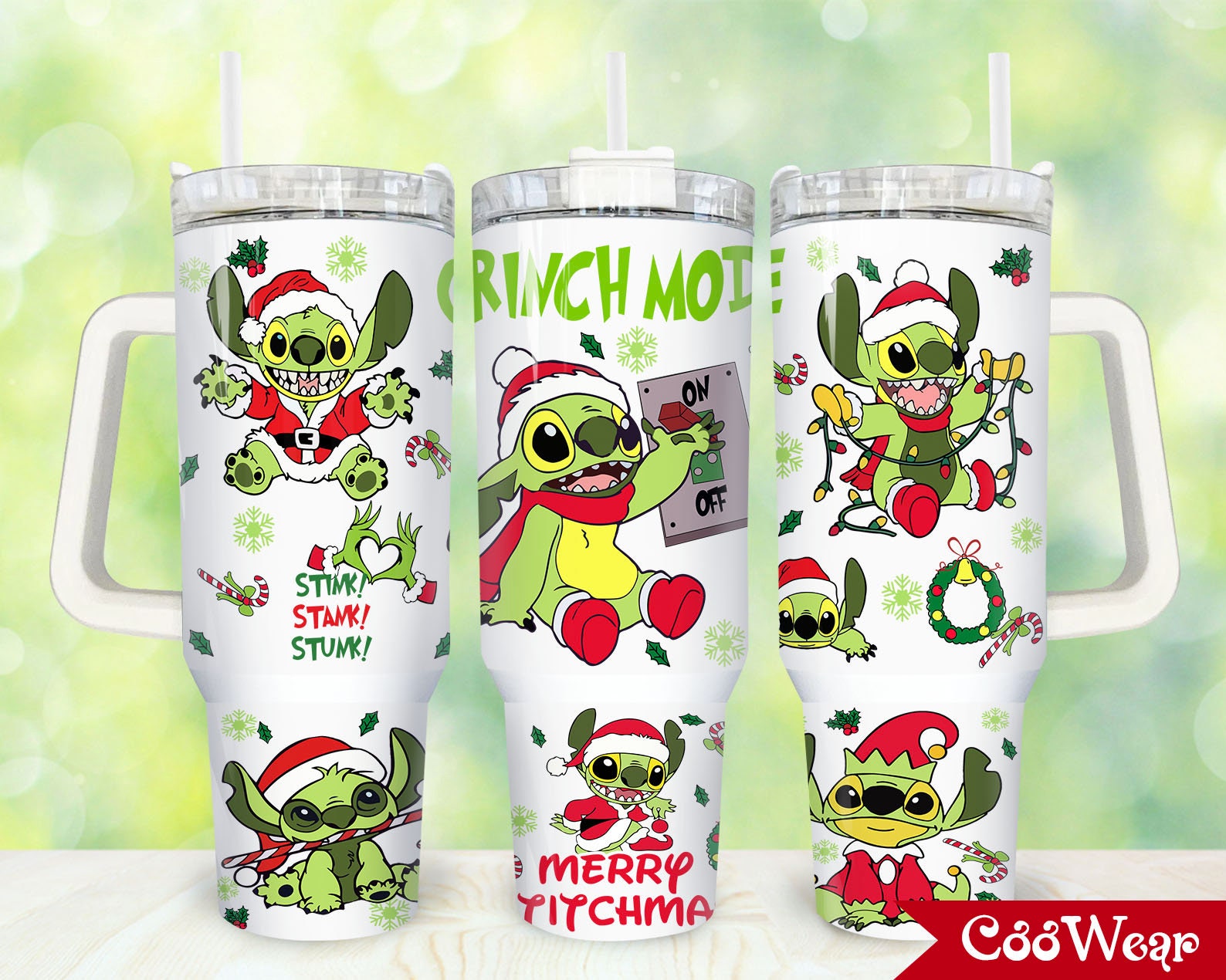 Christmas Stitch Cartoon Custom Stanley Cup 40 oz 30 oz Tumbler With HandleTVC2301865