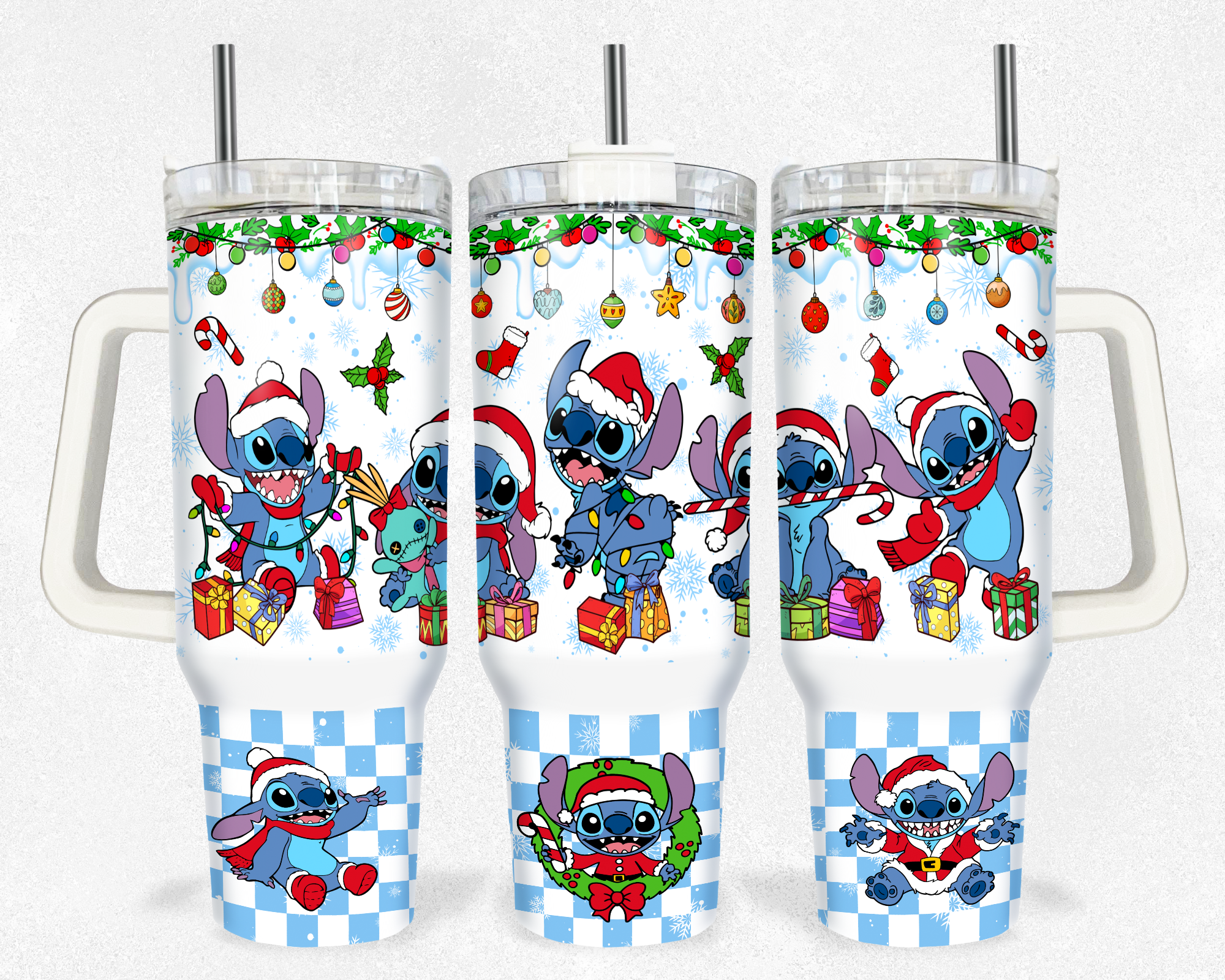 Christmas Stitch Disney Cartoon Custom Stanley Cup 40 oz 30 oz Tumbler With HandleTVC2301175