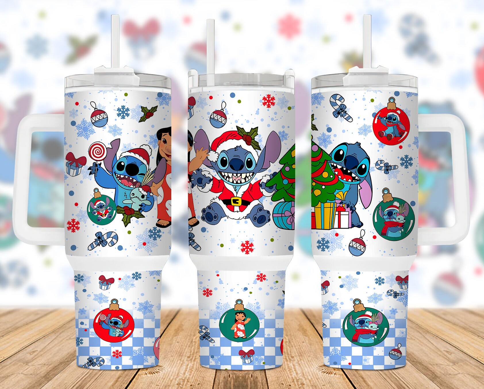Christmas Stitch Disney Cartoon Custom Stanley Cup 40 oz 30 oz Tumbler With HandleTVC2301889