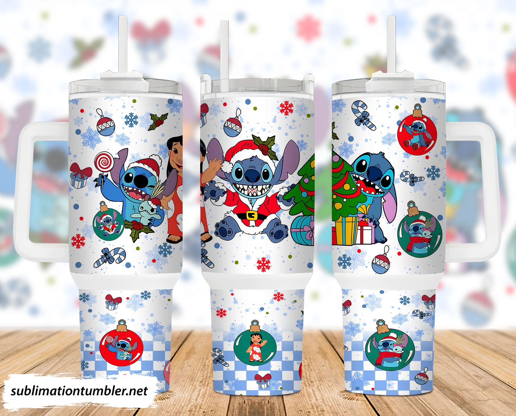 Christmas Stitch Disney Cartoon Custom Stanley Cup 40 oz 30 oz Tumbler With HandleTVC2301897
