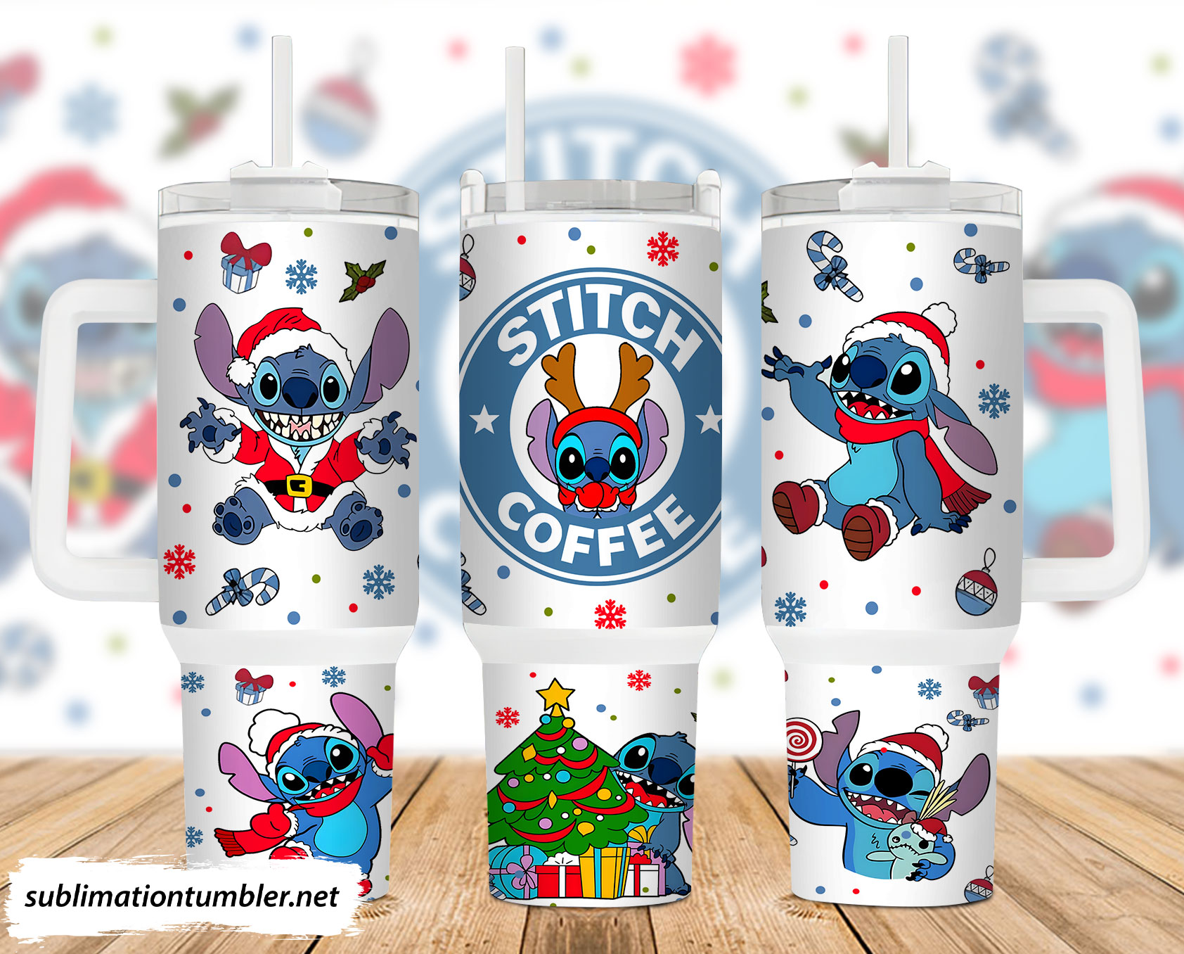 Christmas Stitch Disney Cartoon Custom Stanley Cup 40 oz 30 oz Tumbler With HandleTVC2301898