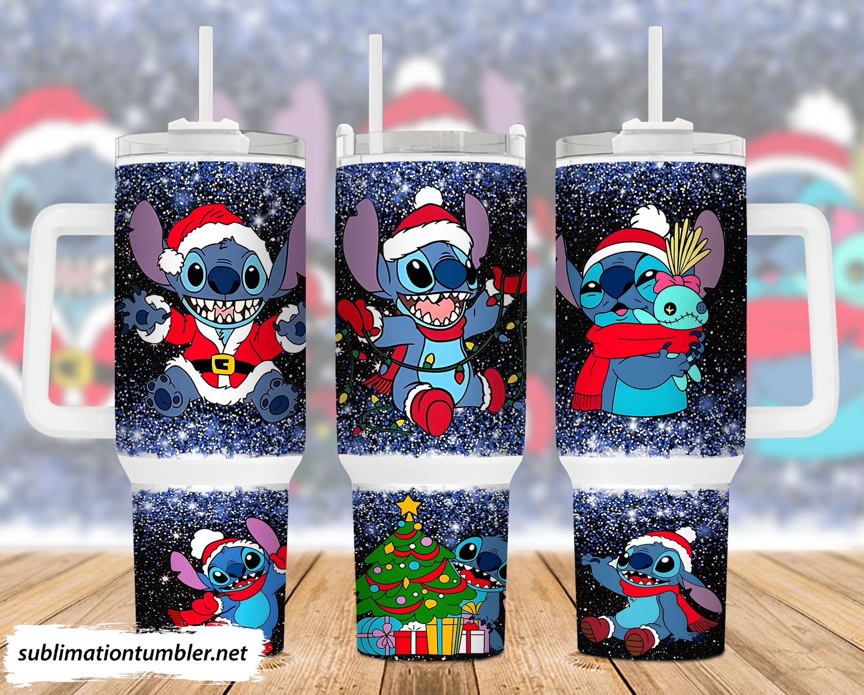 Christmas Stitch Disney Cartoon Custom Stanley Cup 40 oz 30 oz Tumbler With HandleTVC2301899