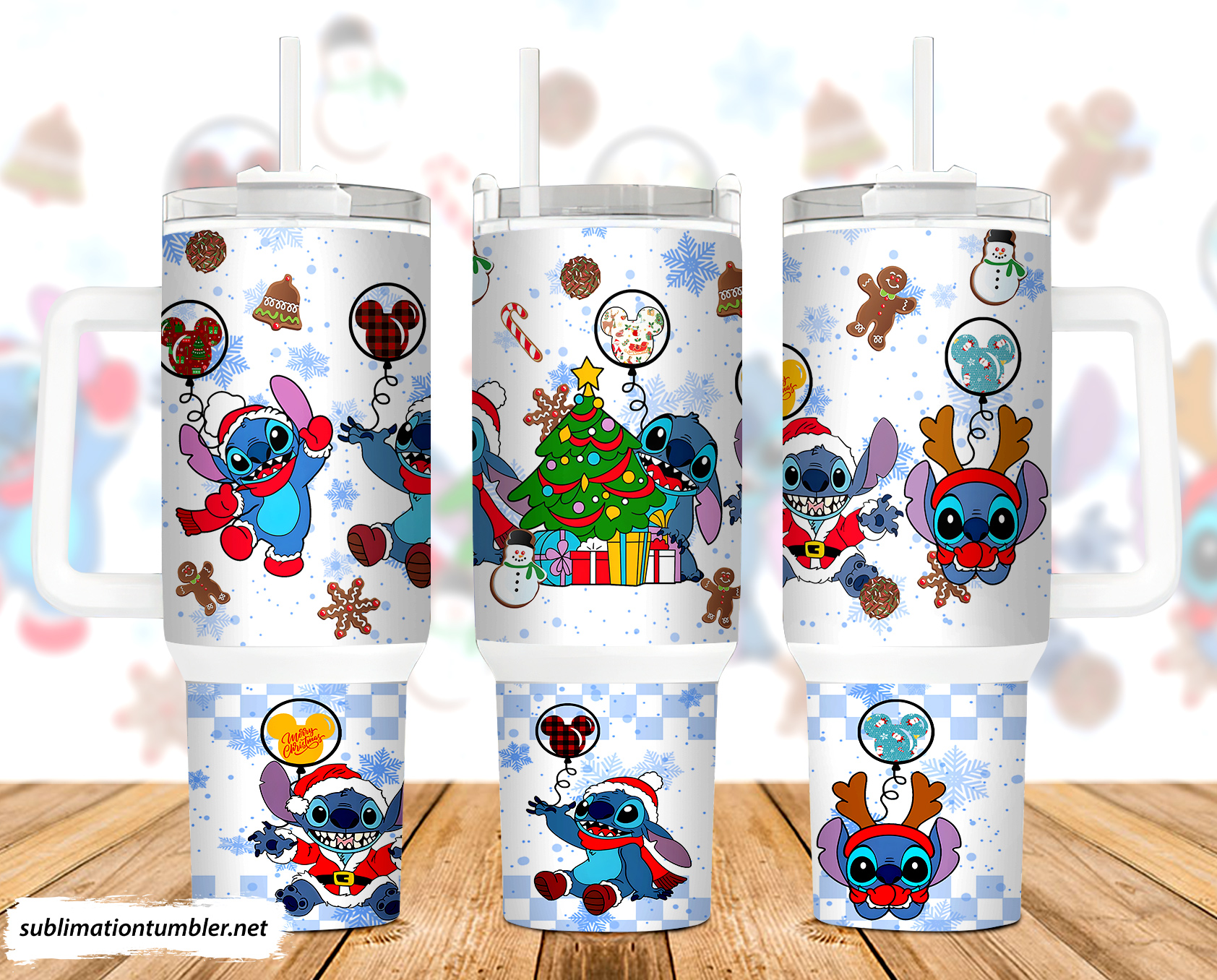 Christmas Stitch Disney Cartoon Custom Stanley Cup 40 oz 30 oz Tumbler With HandleTVC2301899