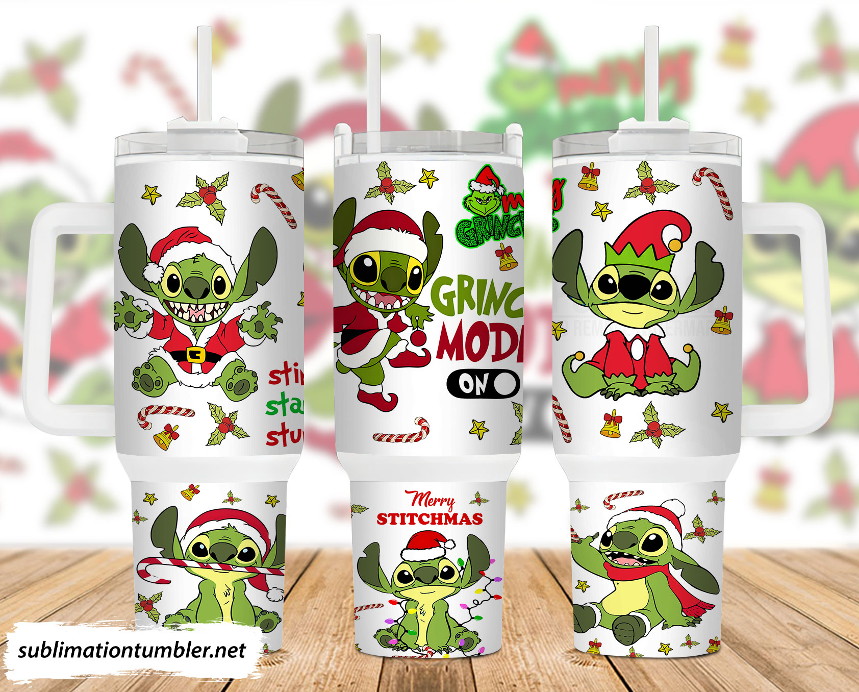 Christmas Stitch Disney Cartoon Custom Stanley Cup 40 oz 30 oz Tumbler With HandleTVC2301900