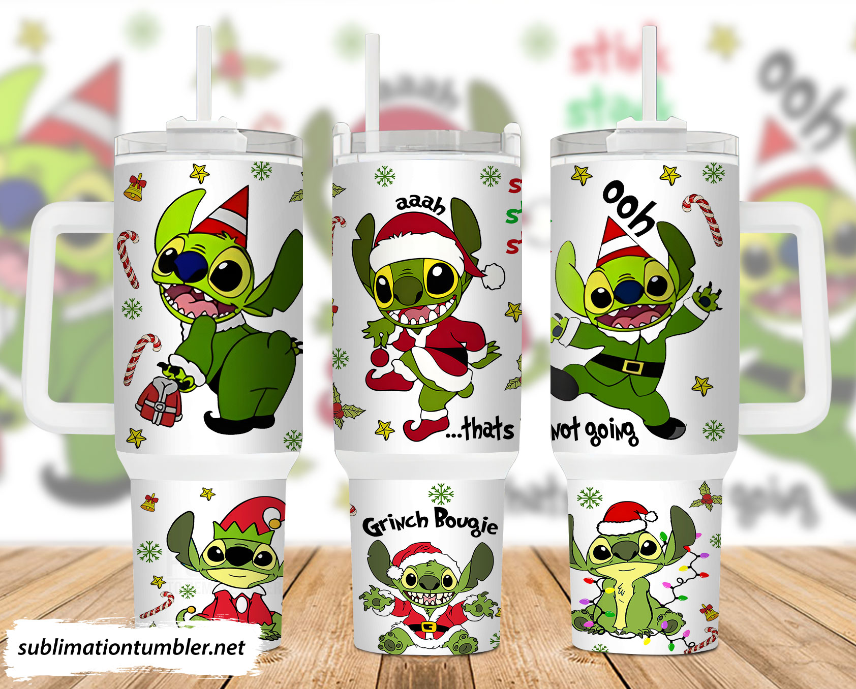 Christmas Stitch Disney Cartoon Custom Stanley Cup 40 oz 30 oz Tumbler With HandleTVC2301900