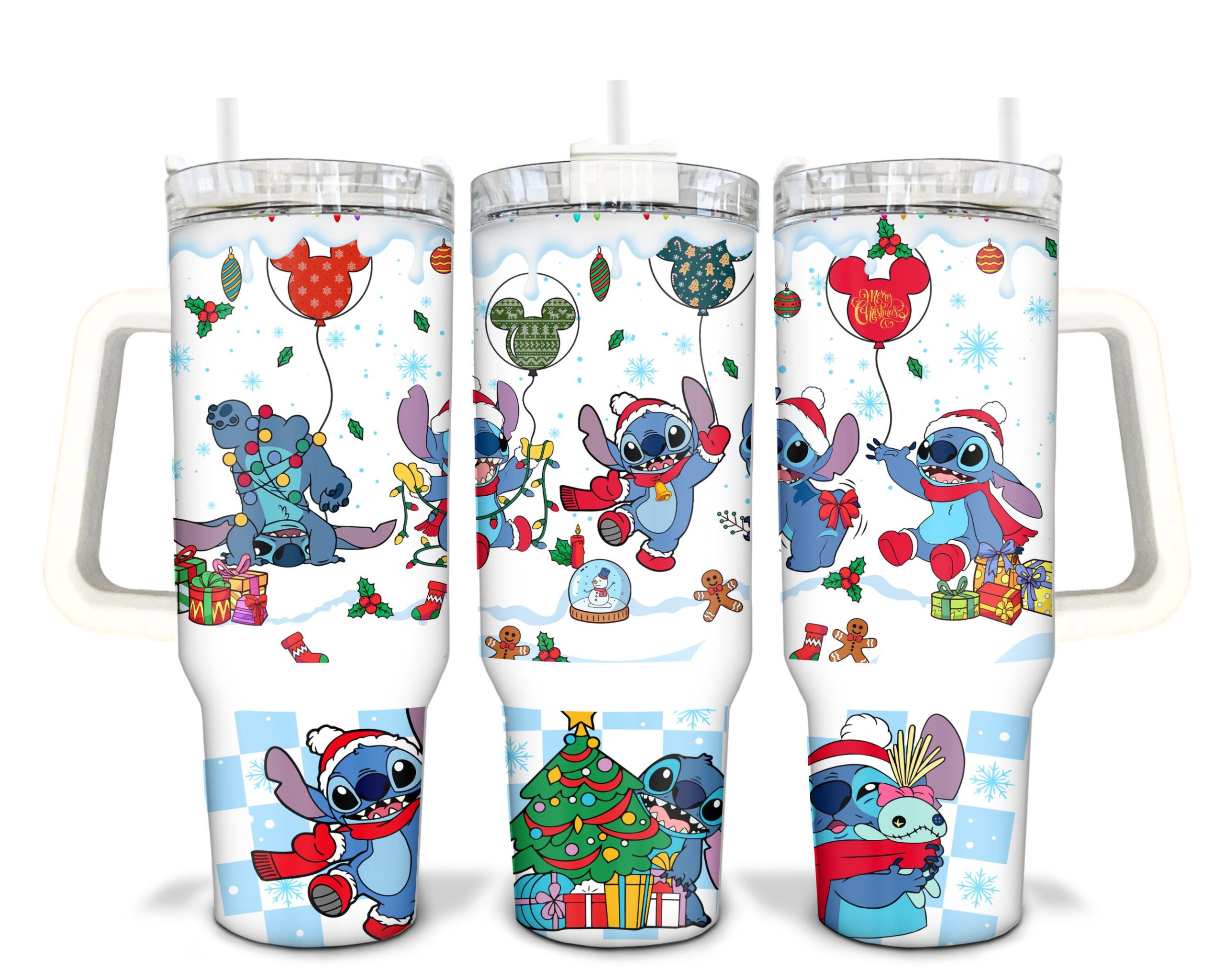 Christmas Stitch Disney Cartoon Custom Stanley Cup 40 oz 30 oz Tumbler With HandleTVC2301910