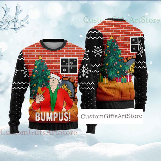 Christmas Story Darren McGavin Funny Sweater, Xmas - Image 10