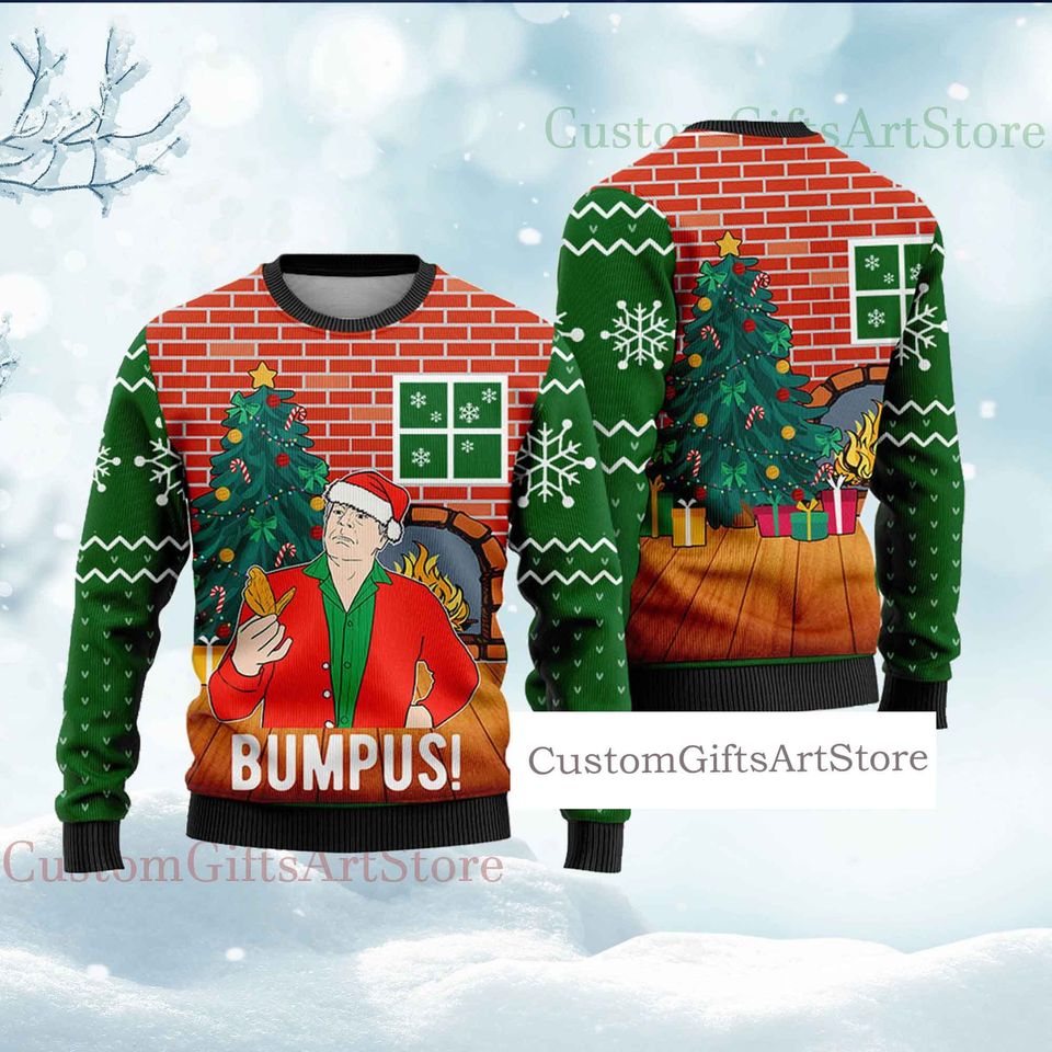 Christmas Story Darren McGavin Funny Sweater, Xmas - Image 2