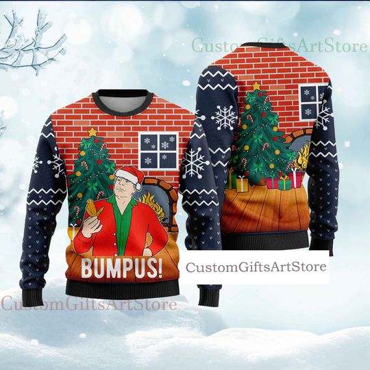 Christmas Story Darren McGavin Funny Sweater, Xmas - Image 8