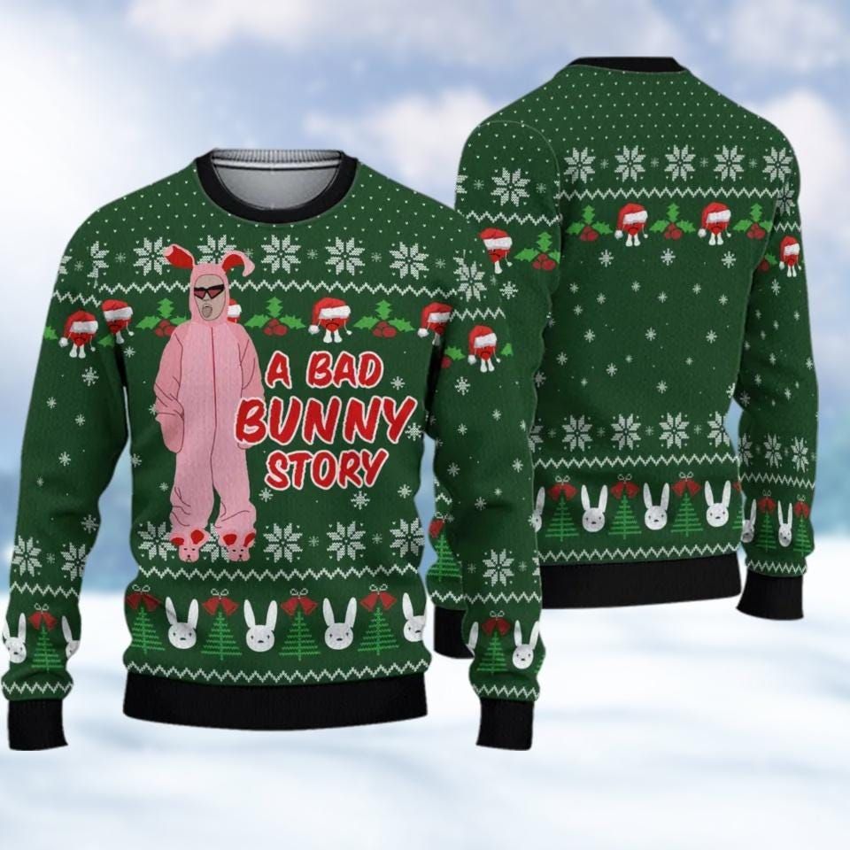 Christmas Story Ralphie Ugly Sweater, A Bad Bunny Story Ugly Sweatshirt