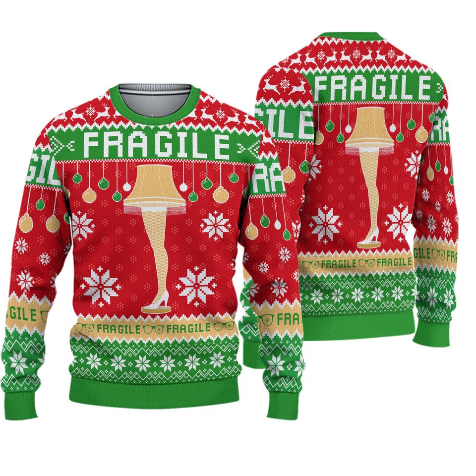 Christmas Story Ugly Christmas Sweater Fragile