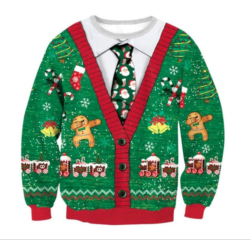 Christmas Sweater Green Jumpers 3D Sweater