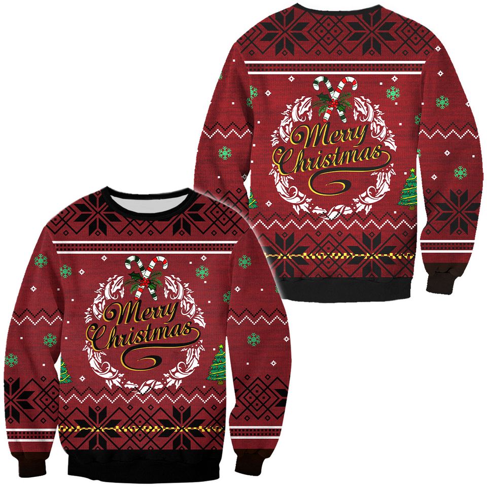 Christmas Sweater Green Jumpers 3D Ugly Sweater