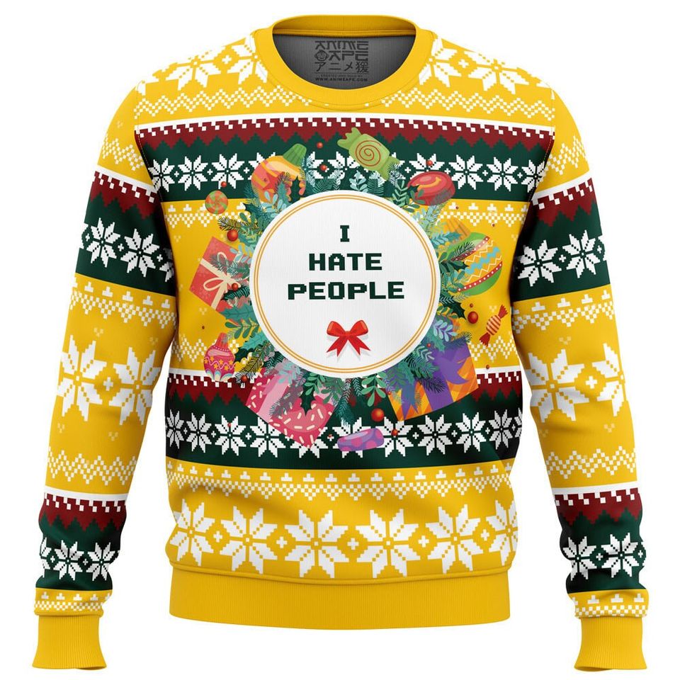 Christmas Sweater| I Hate People Parody Ugly Christmas Sweater
