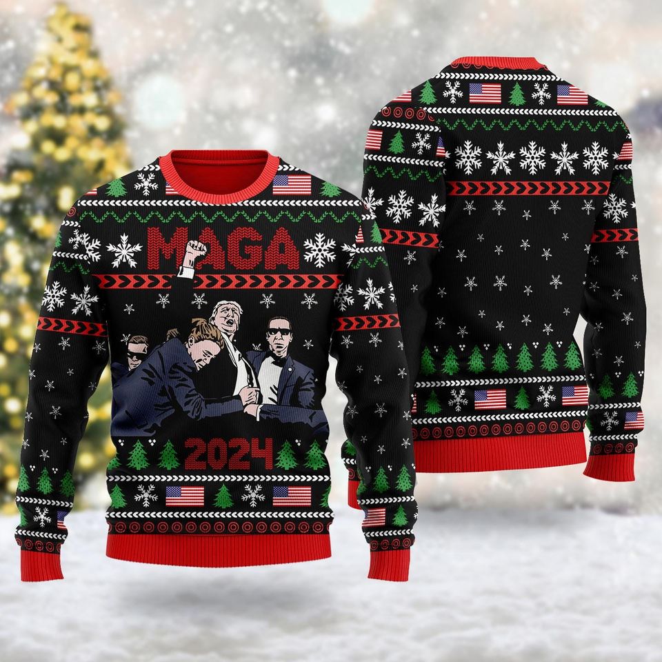 Christmas Sweater MAGA 2024 Ugly Christmas Sweater