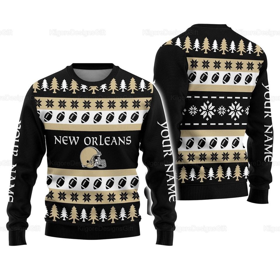 Christmas Sweaters Men, Personalized New Orleans Christmas Sweater