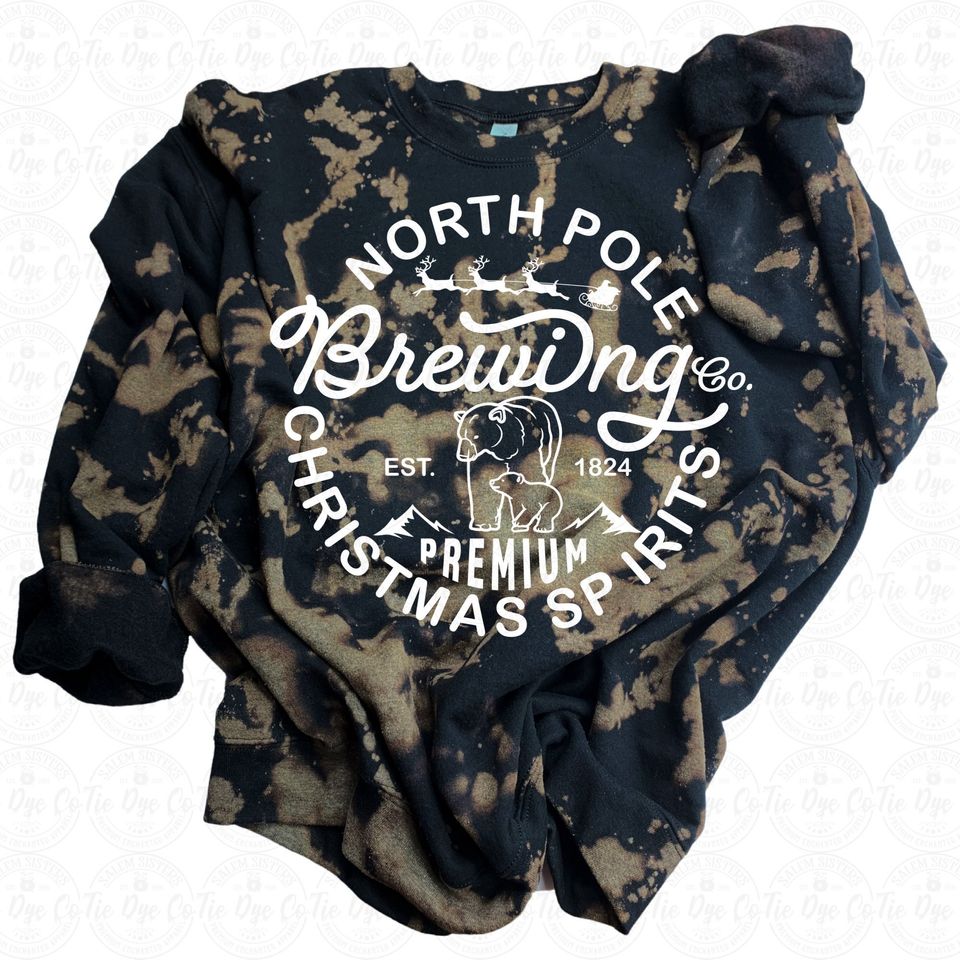 Christmas Sweatshirt, Tie Dye Christmas Sweatshirt, Gothic 3D Sweater