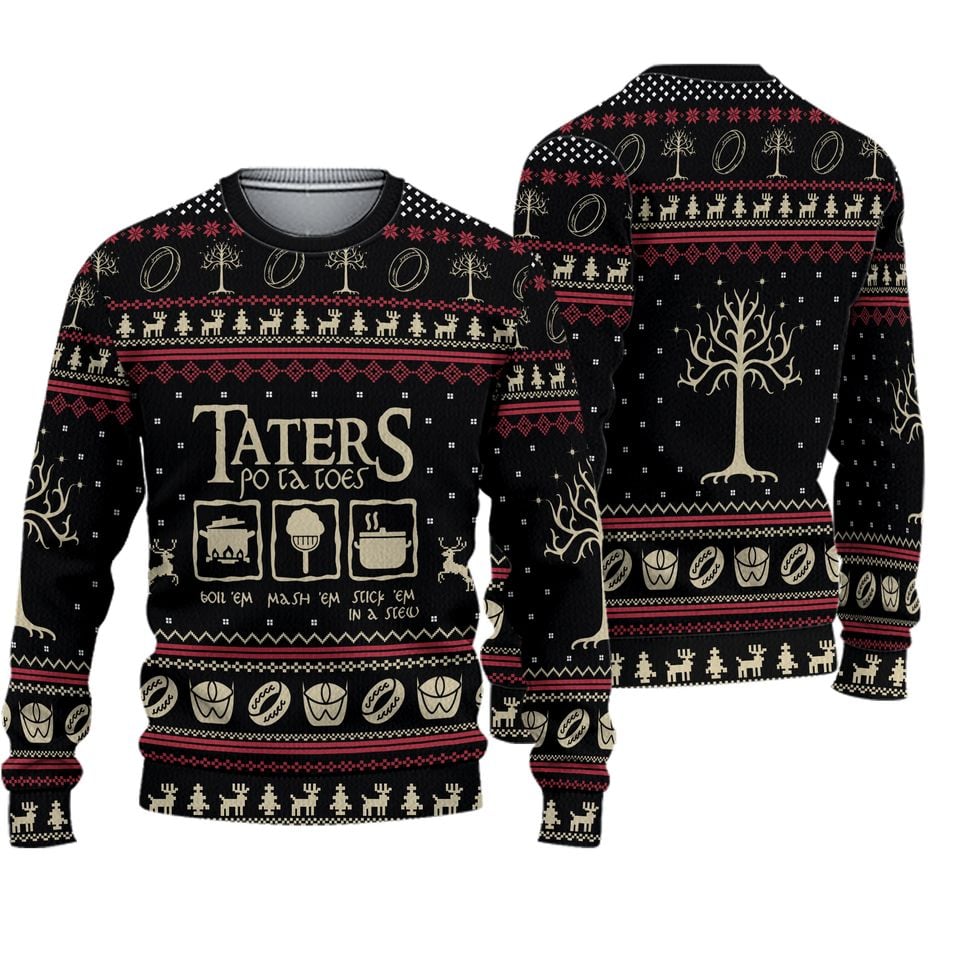 Christmas Taters Potatoes Sweater, Taters Potatoes Sweater