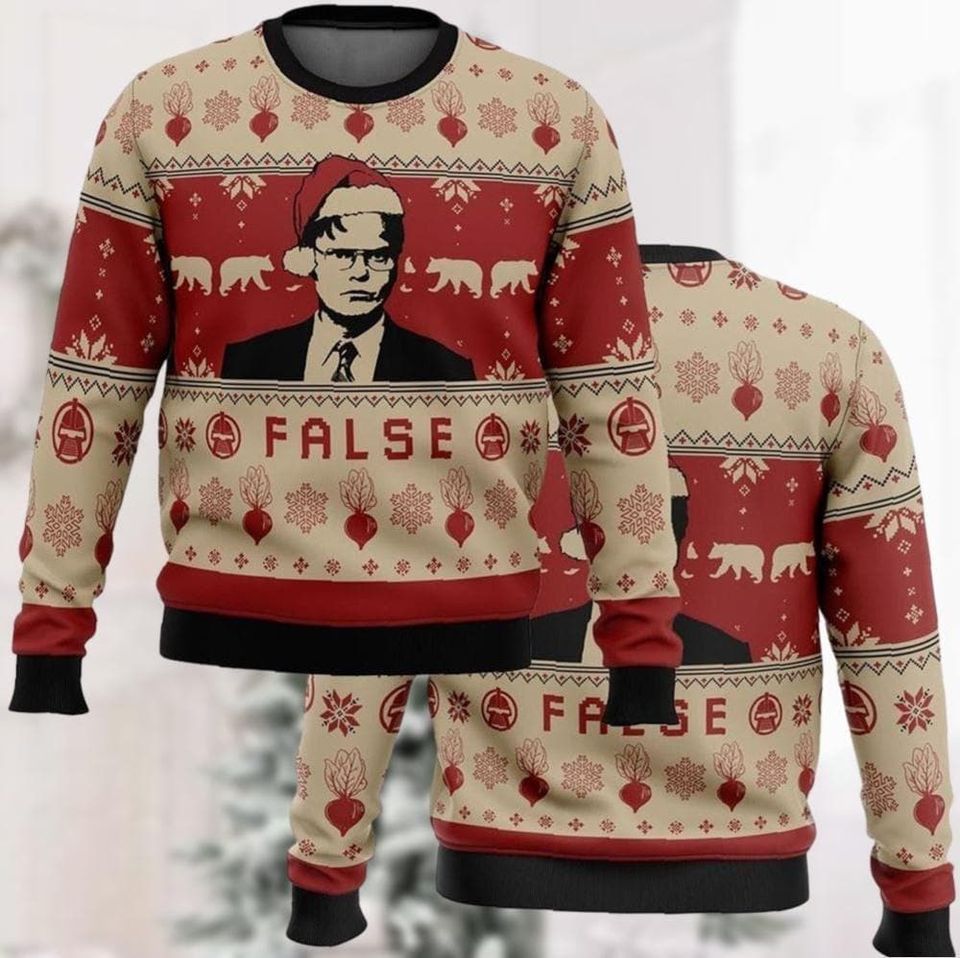 Christmas The Office Ugly Sweater, Dw Schrute Meme