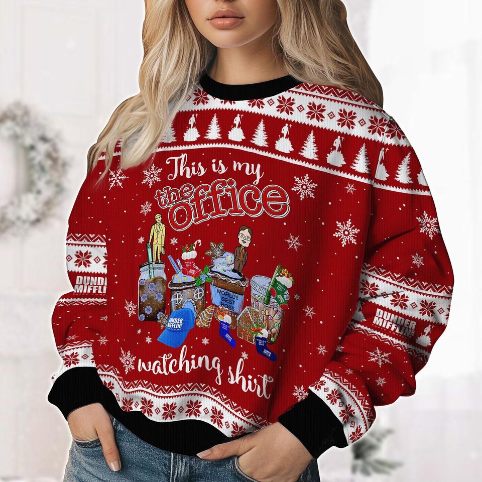 Christmas The Office Ugly Sweater, Vintage Christmas Movie Shirt, Michael Scott Sweatshirt