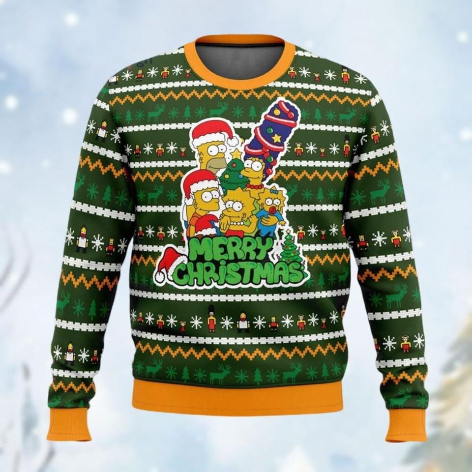 Christmas The Simpsons Ugly Sweater, Homer Simpson Christmas Sweater