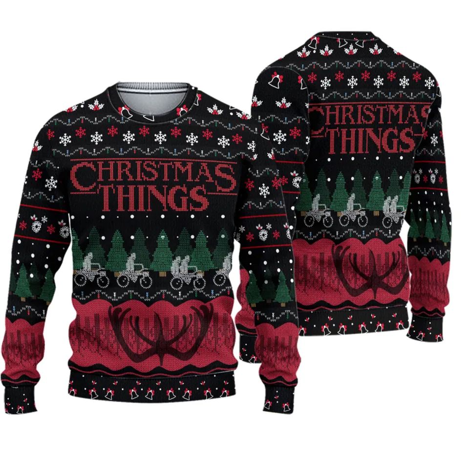 Christmas Things Knitted Christmas 3D Sweater