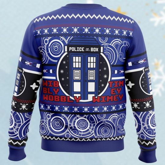 Christmas Through Time And Space Doctor Who Ugly Sweater - Image 8