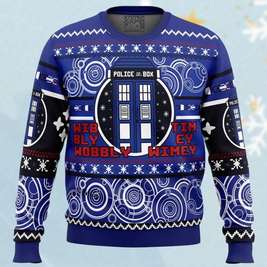 Christmas Through Time And Space Doctor Who Ugly Sweater - Image 7
