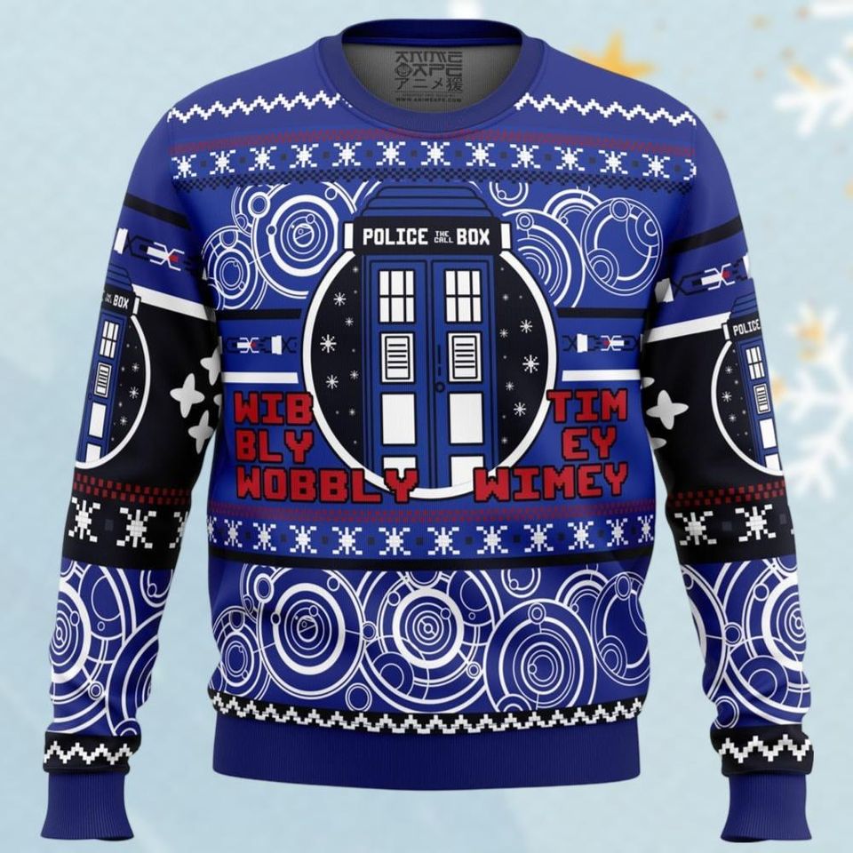 Christmas Through Time And Space Doctor Who Ugly Sweater