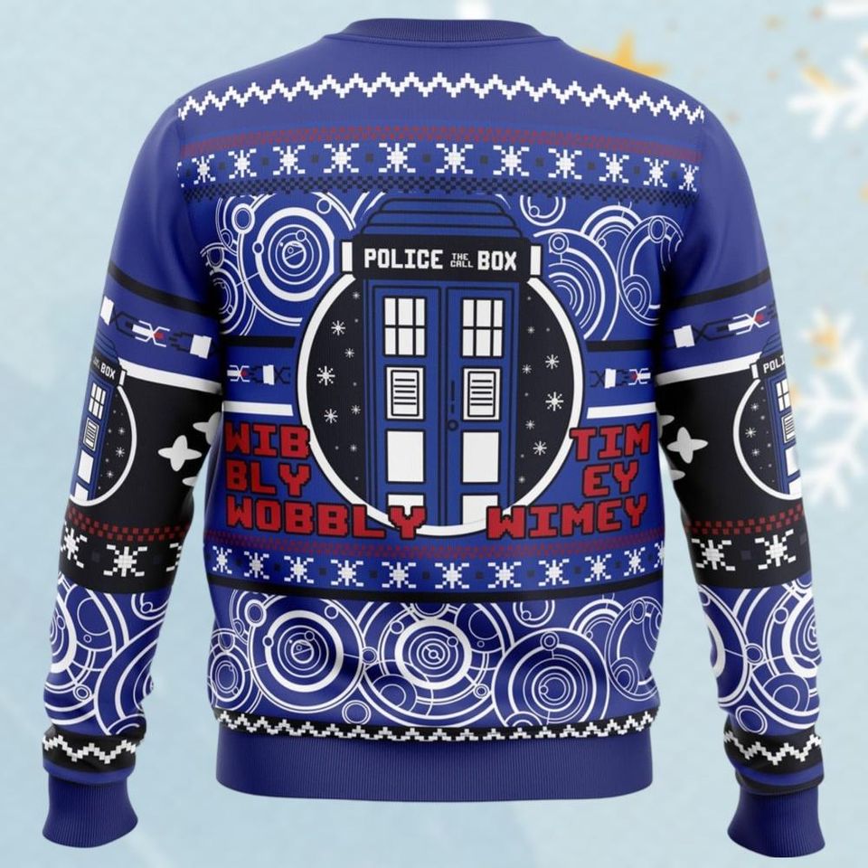 Christmas Through Time And Space Doctor Who Ugly Sweater - Image 2