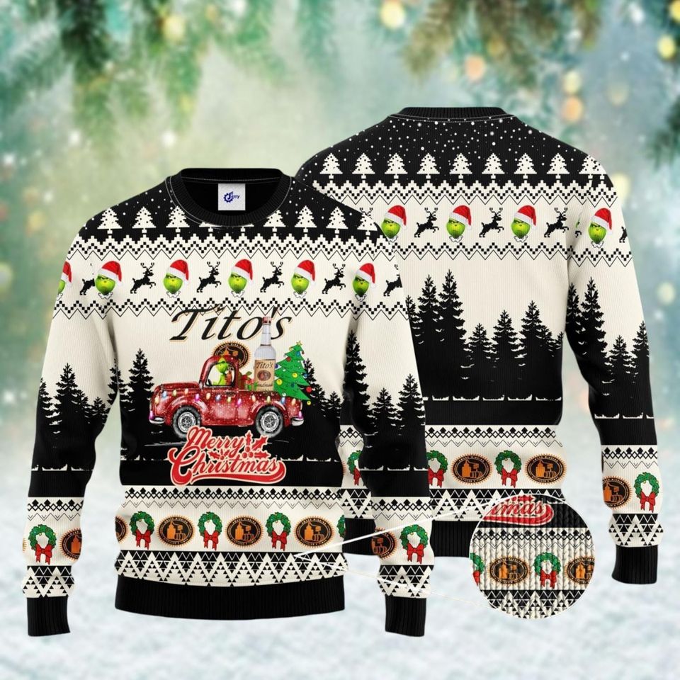 Christmas Titos Ugly Sweater, Titos Vodka Xmas Sweater