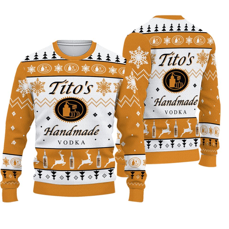 Christmas Titos Vodka Ugly Sweater, Ugly Christmas Sweater, Xmas Sweater Party