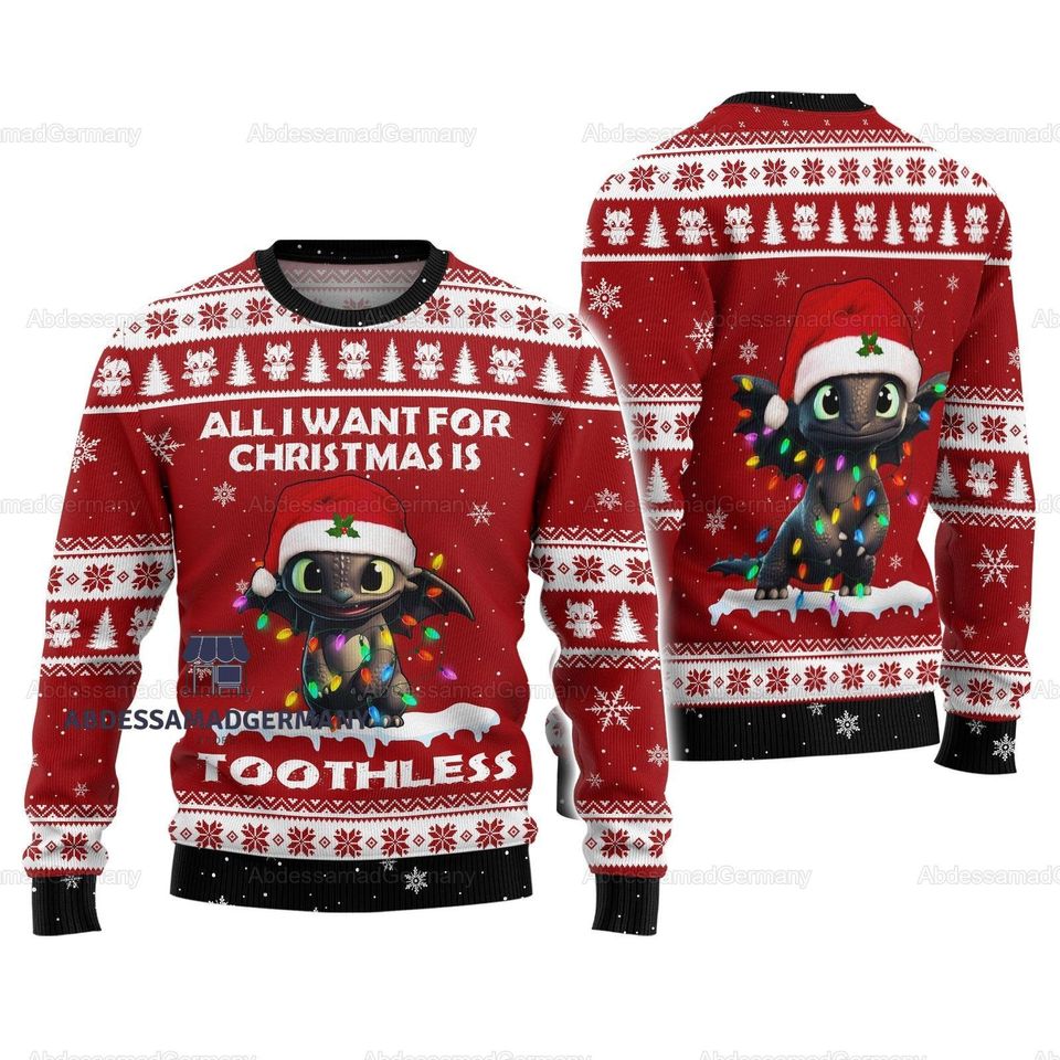 Christmas Toothless Sweater, Toothless Sweater