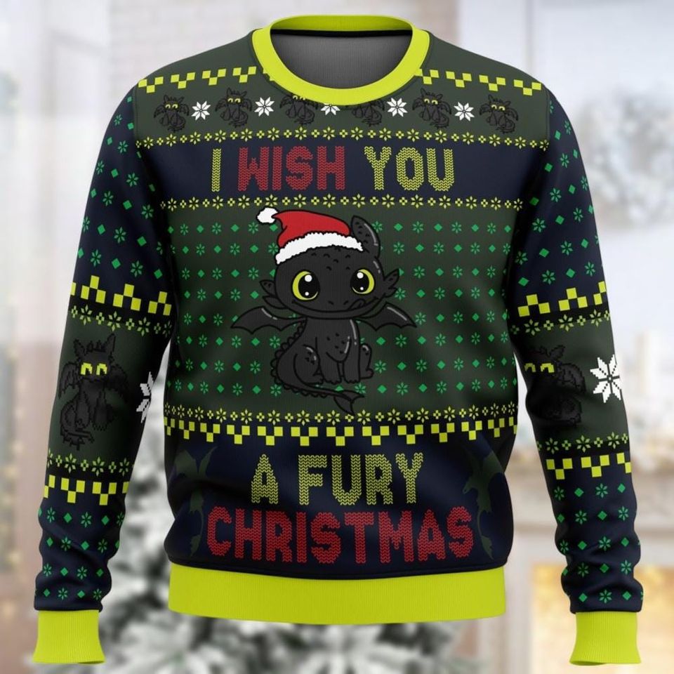 Christmas Toothless Ugly Sweater, How To Train Your Dragon Xmas  Sweter