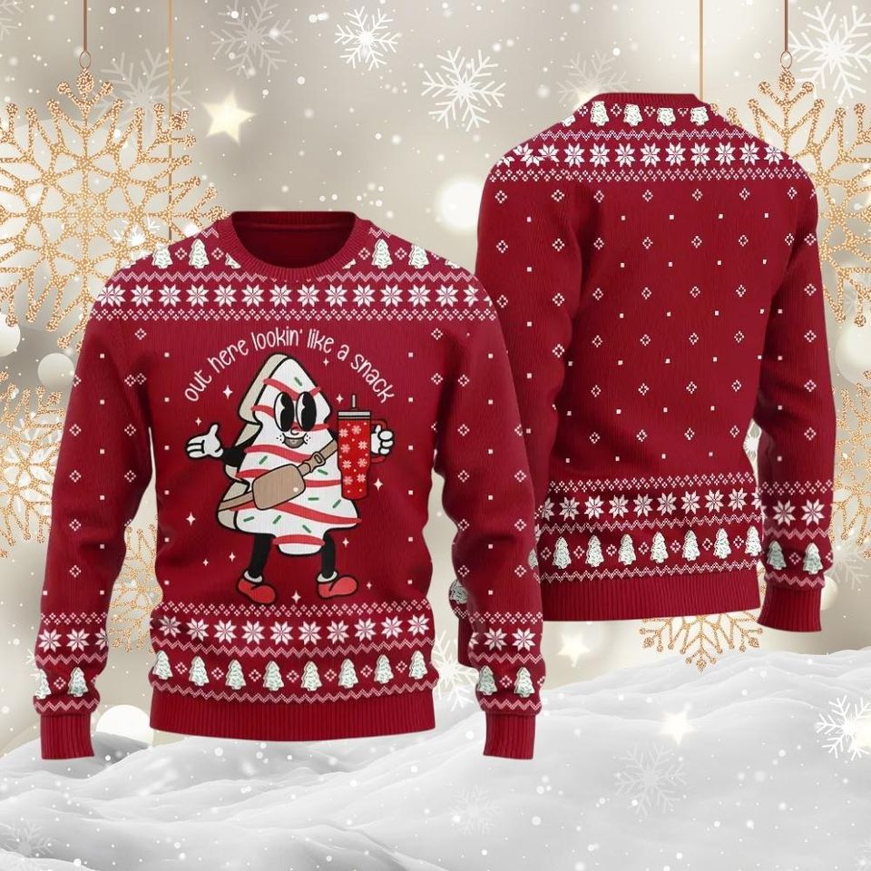 Christmas Tree Cookie Ugly Sweater, Out Here Lookin Like A Snack