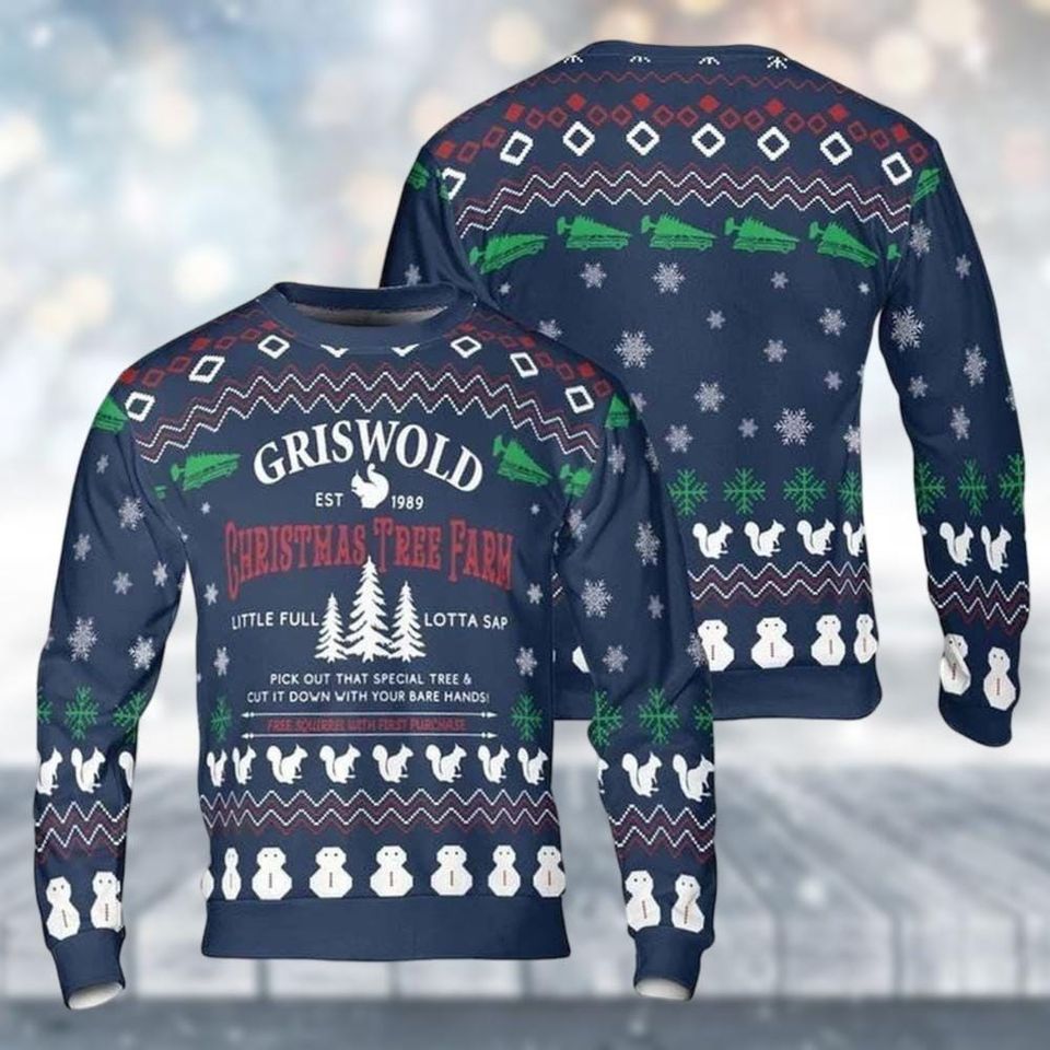 Christmas Tree Farm Comedy Movie Ugly Christmas Sweater - Image 2