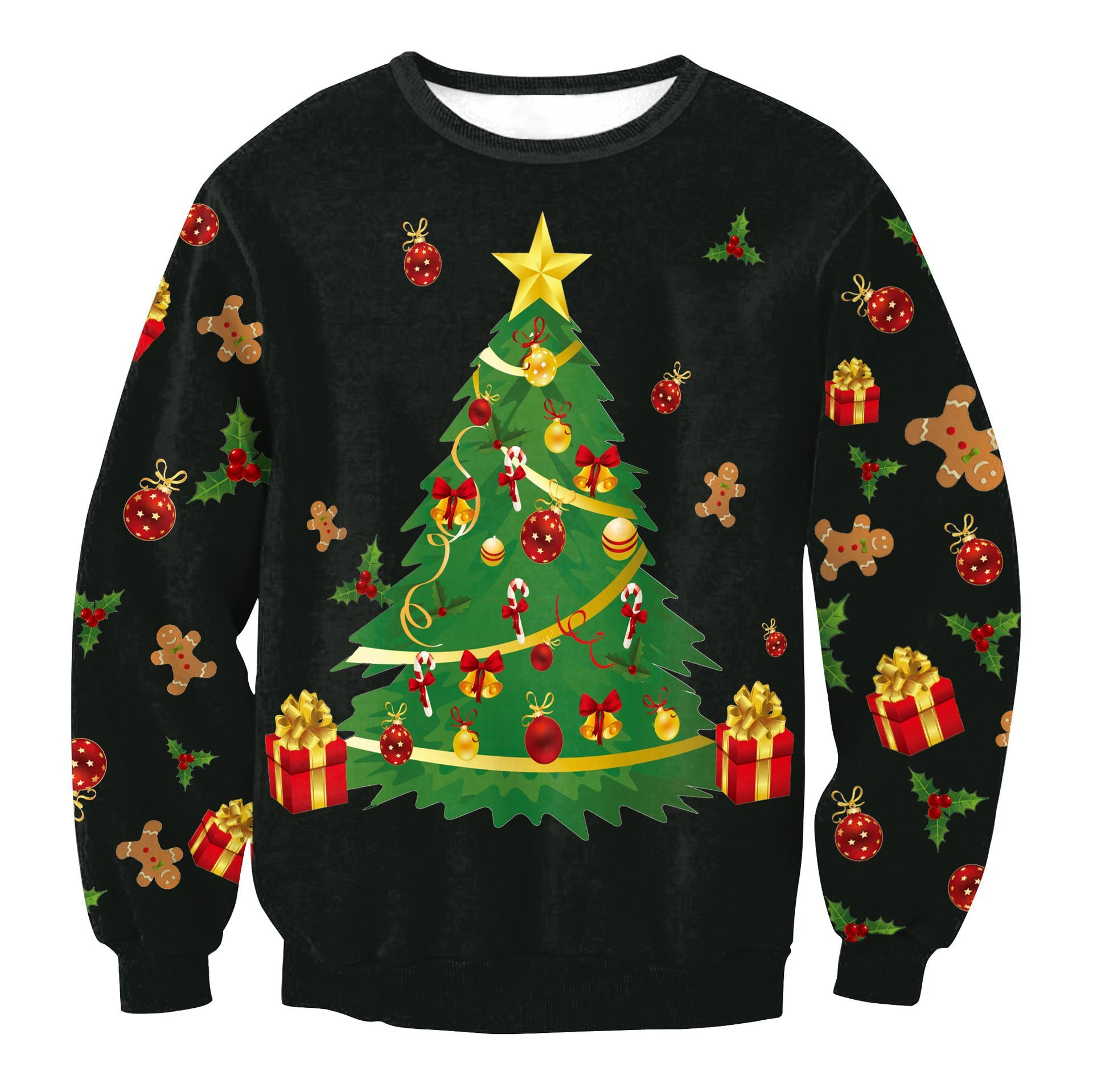 Christmas Tree Ugly Christmas Sweater Adult 3D Funny Matching for family