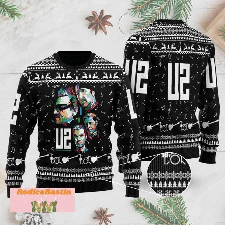 Christmas U2 Band Ugly Sweater, U2 Band Ugly Christmas Sweater