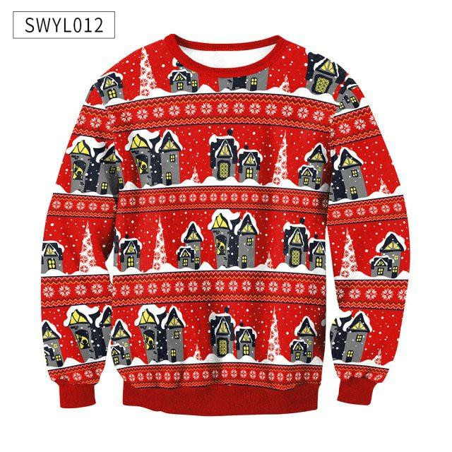 Christmas Ugly Christmas Sweater Adult 3D Funny Matching for family