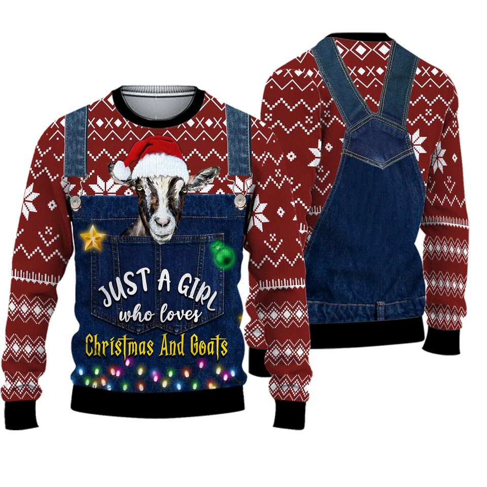 Christmas Ugly Sweater, Goat Ugly Christmas Sweater