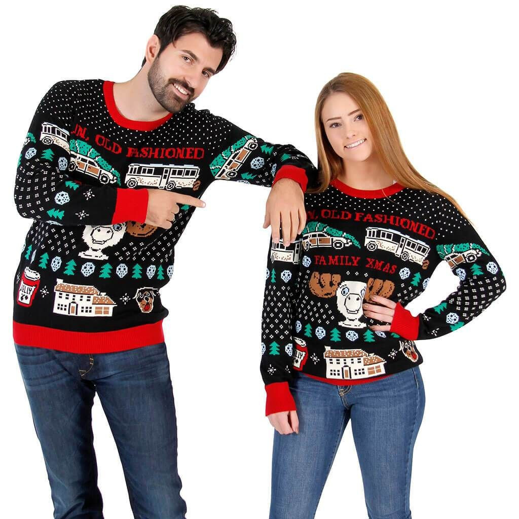 Christmas Vacation Fun Old Fashioned Ugly Christmas Sweater Adult 3D Funny Matching for family